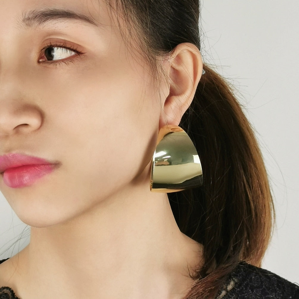Oversized Chunky Hoop Earrings