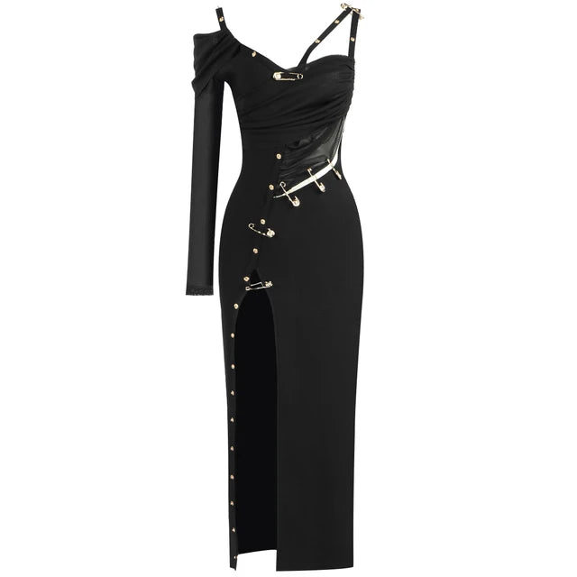 Midnight One-Shoulder Bandage Dress