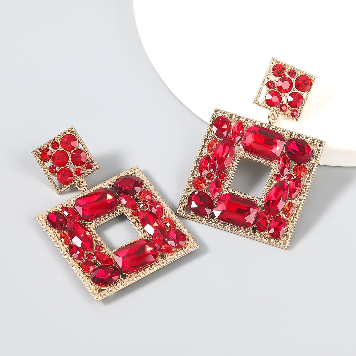 Crystal Statement Drop Earrings