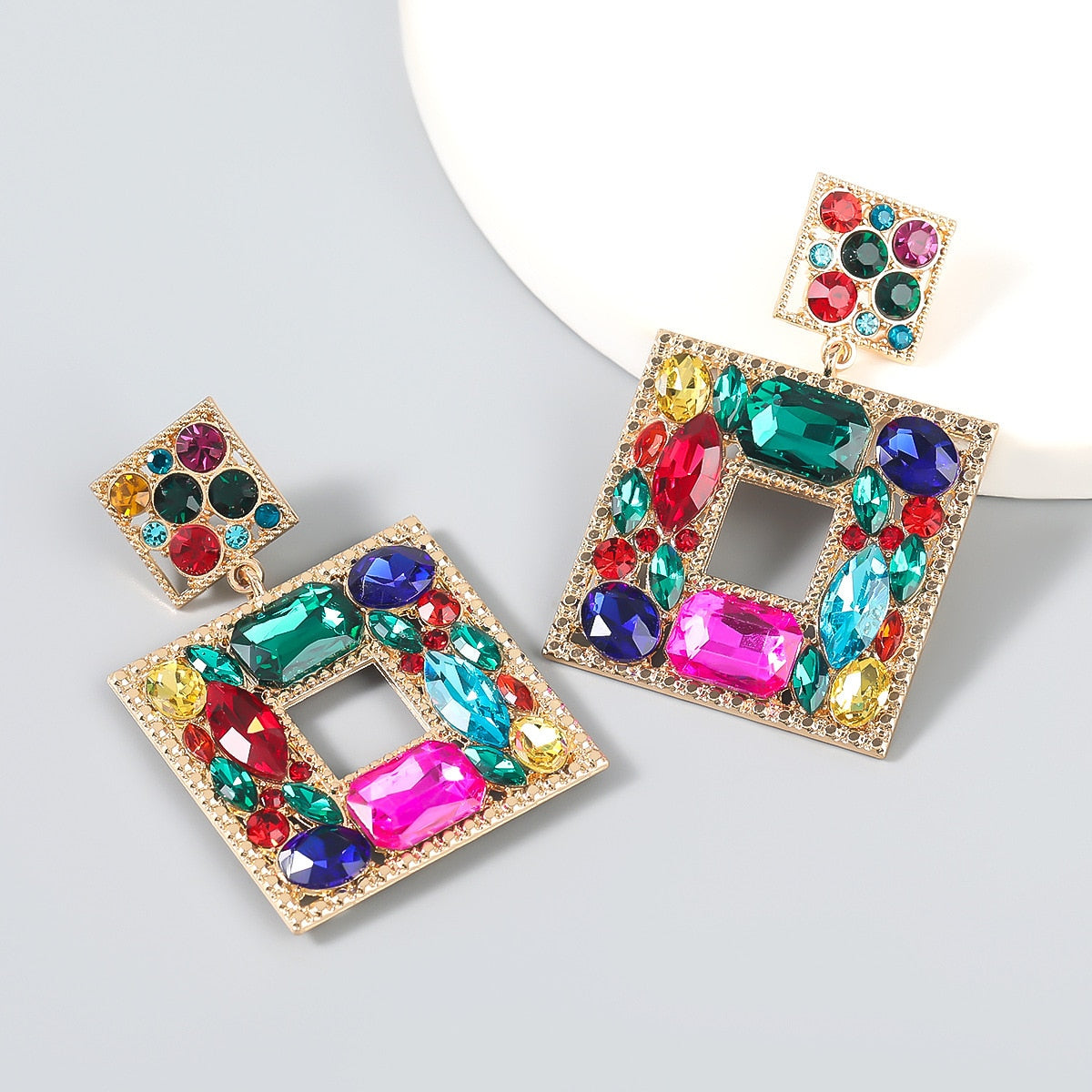 Crystal Statement Drop Earrings