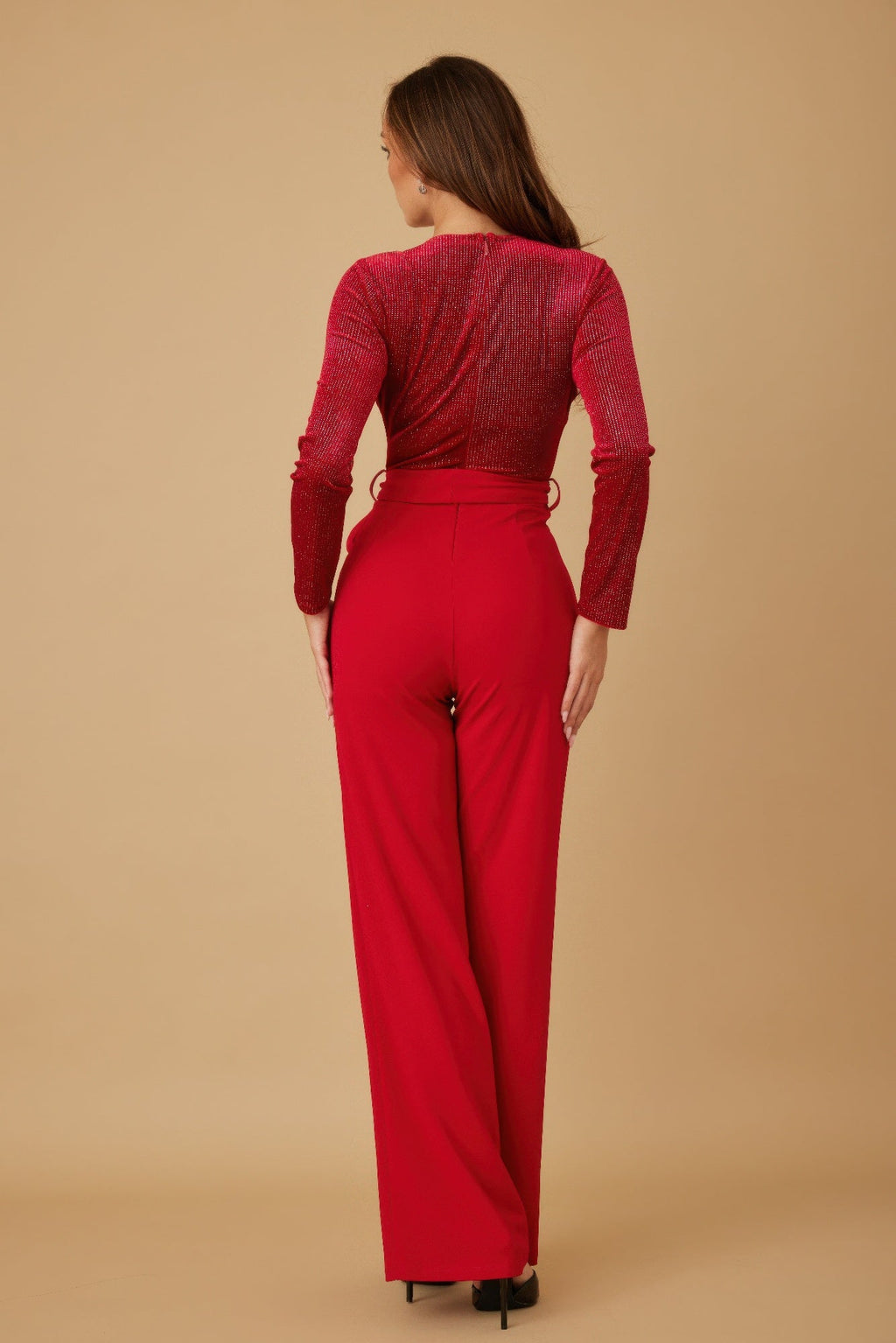 Velvet Top Fashion Jumpsuit