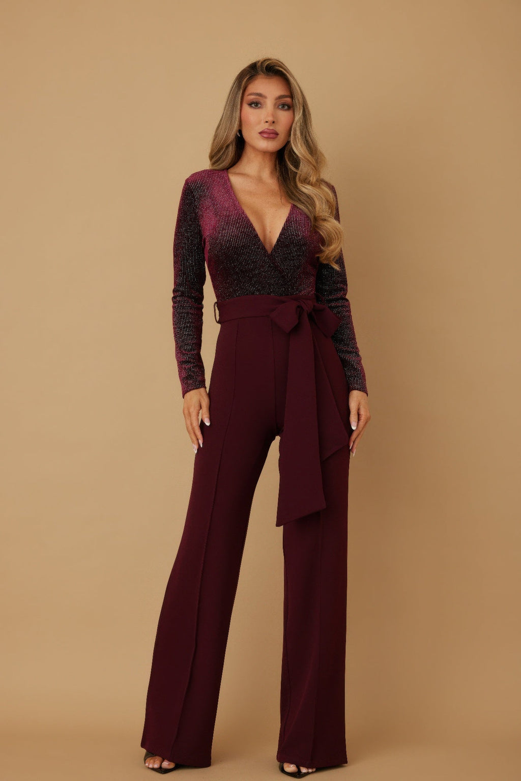Velvet Top Fashion Jumpsuit