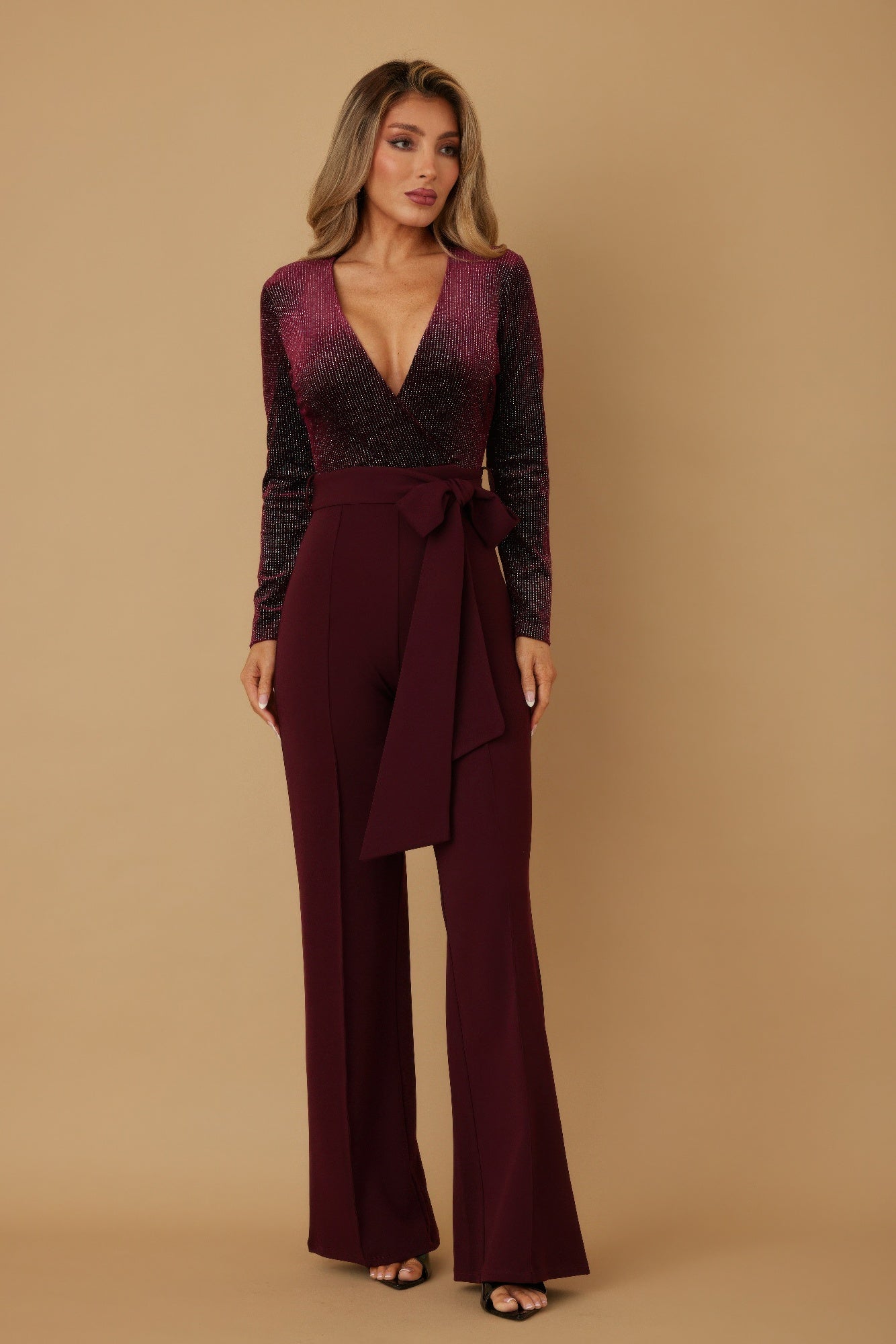 Velvet Top Fashion Jumpsuit
