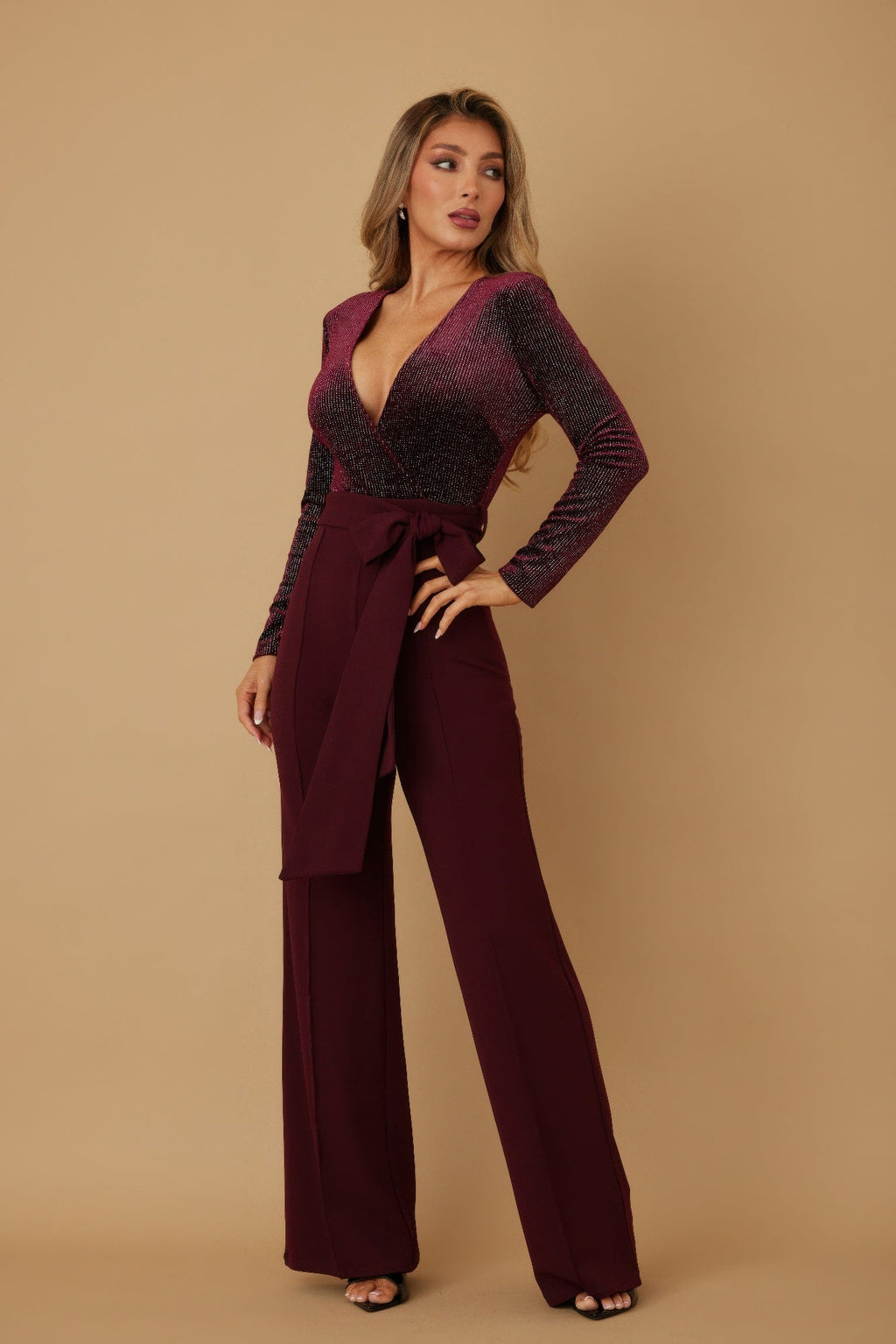 Velvet Top Fashion Jumpsuit