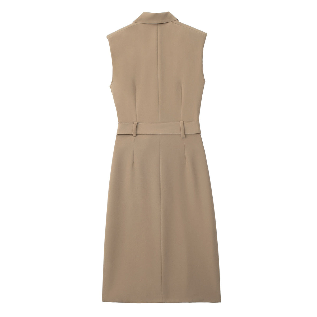Belted Double-Breasted Trench Dress