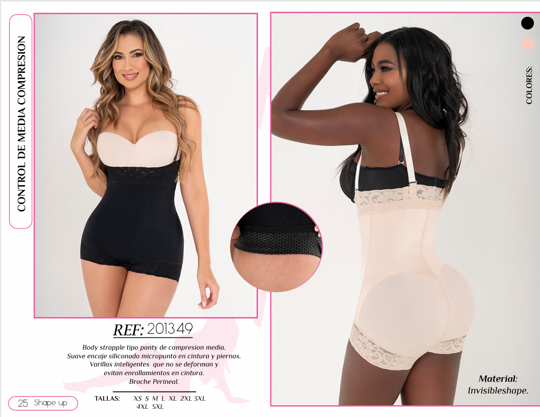 Strapless Mid-Control Panty Bodysuit Silhouette Flex – 201349