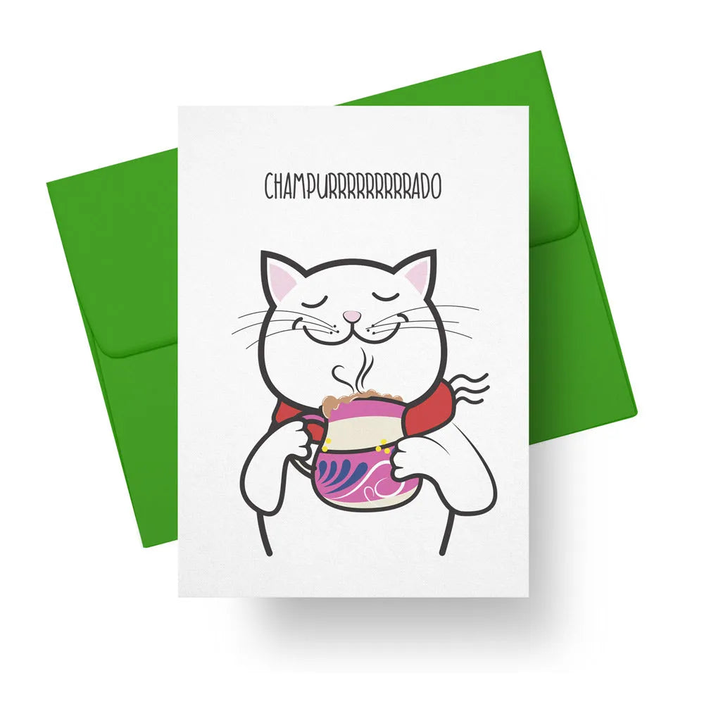 Cat with Champurrado