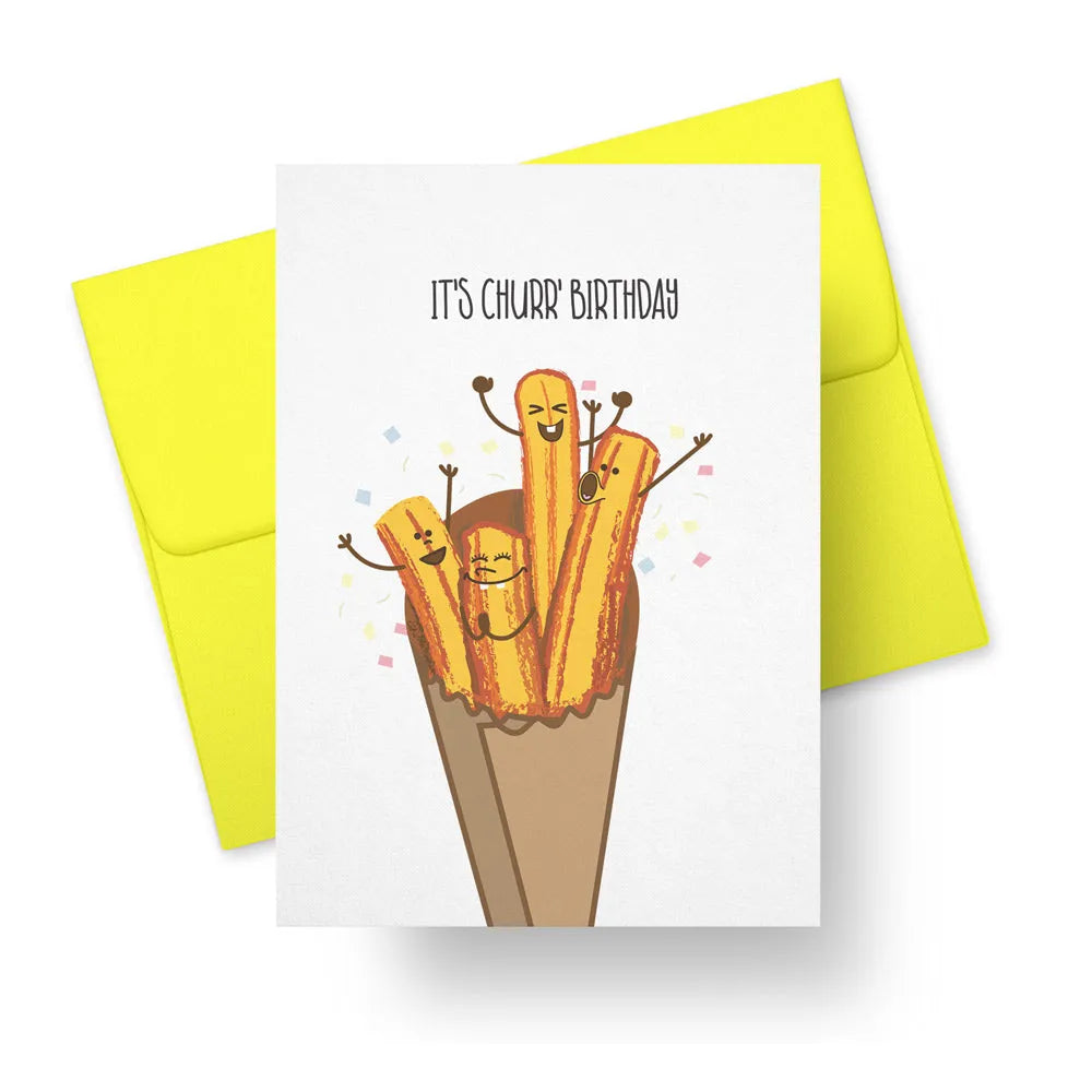 Churro birthday card