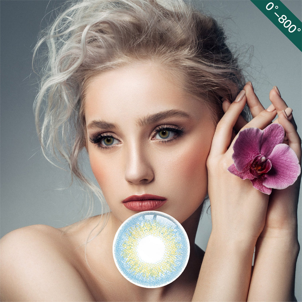 1Pair FDA Certificate Eyes Beautiful Pupil Colorful Girl Cosplay Contact Lenses  PHALAENOPSIS DARK BLUE