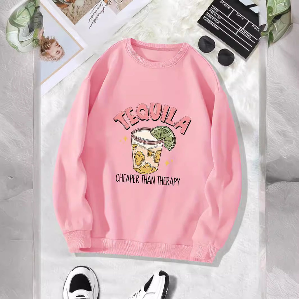 Tequila Lemon Graphic Fleece Sweatshirt