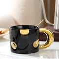 Metallic Gold-Accent Ceramic Mug