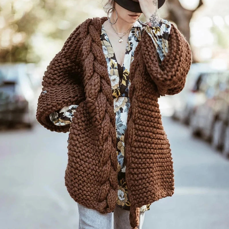 Women Autumn Fashion White Knitted Sweater with Korean Tassel for Women V Neck Lantern Long Sleeve Loose Cardigans