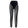 Sheer Mesh High-Waist Leggings