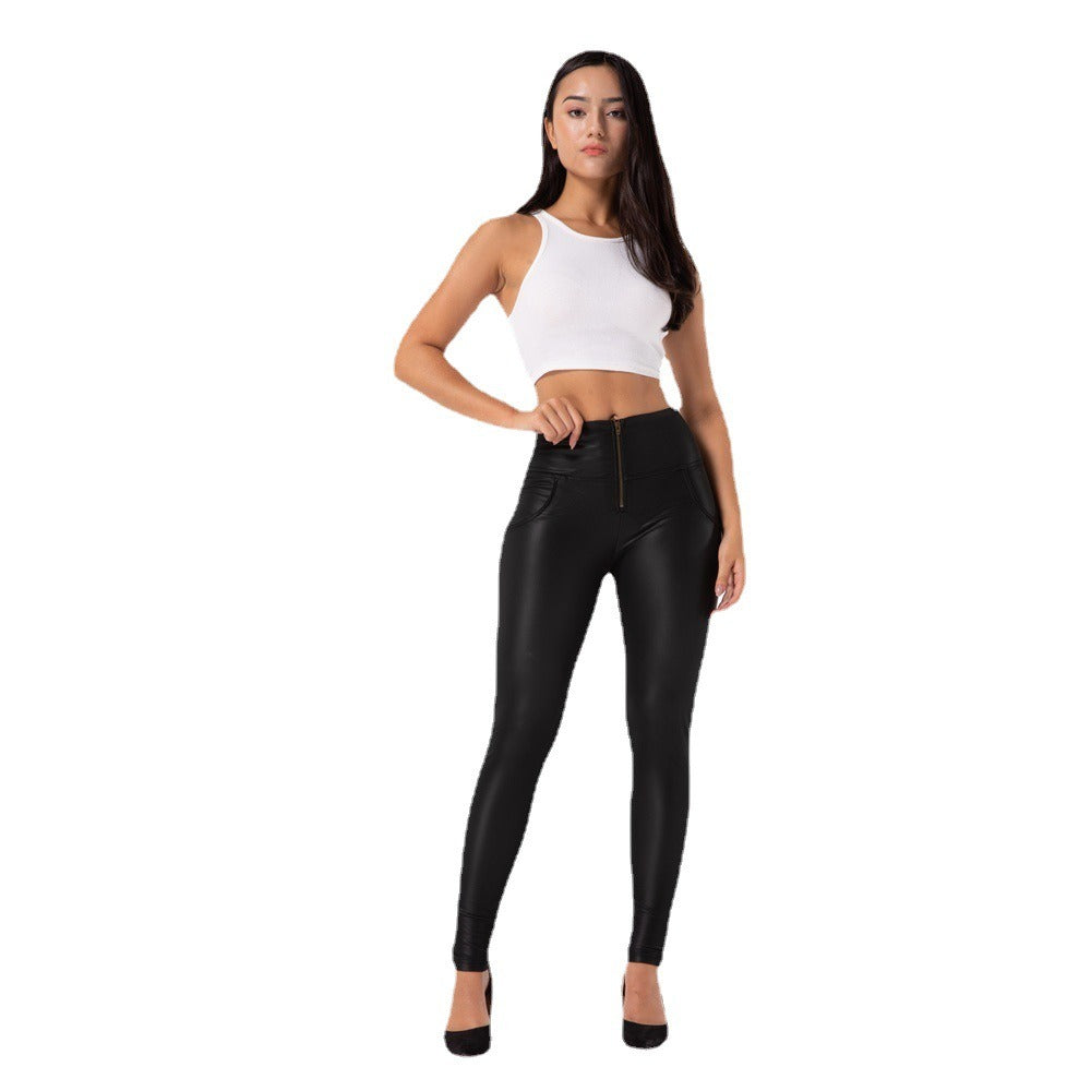 High-Waist Faux Leather Leggings
