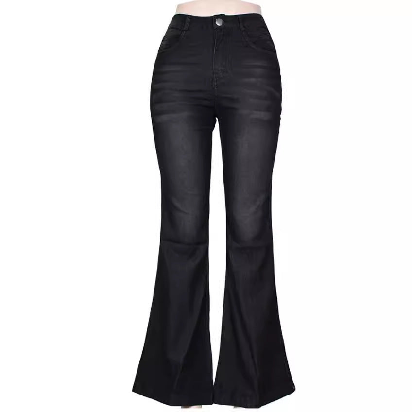 High-Rise Stretch Wide-Leg Jeans