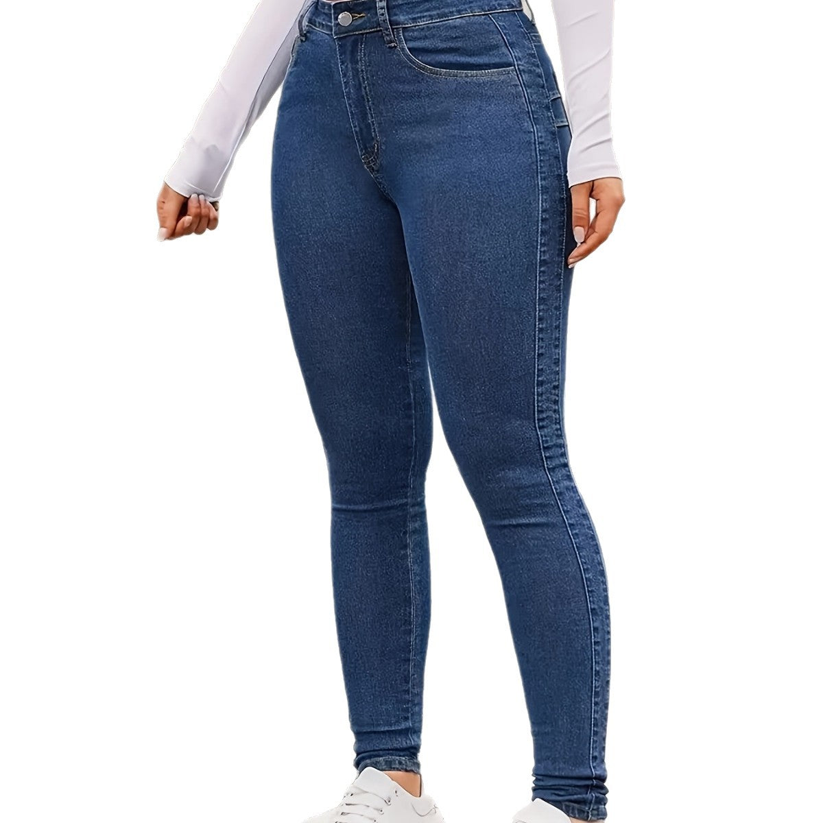 Elastic Skinny Ankle Jeans High Waist Women's Denim Pants