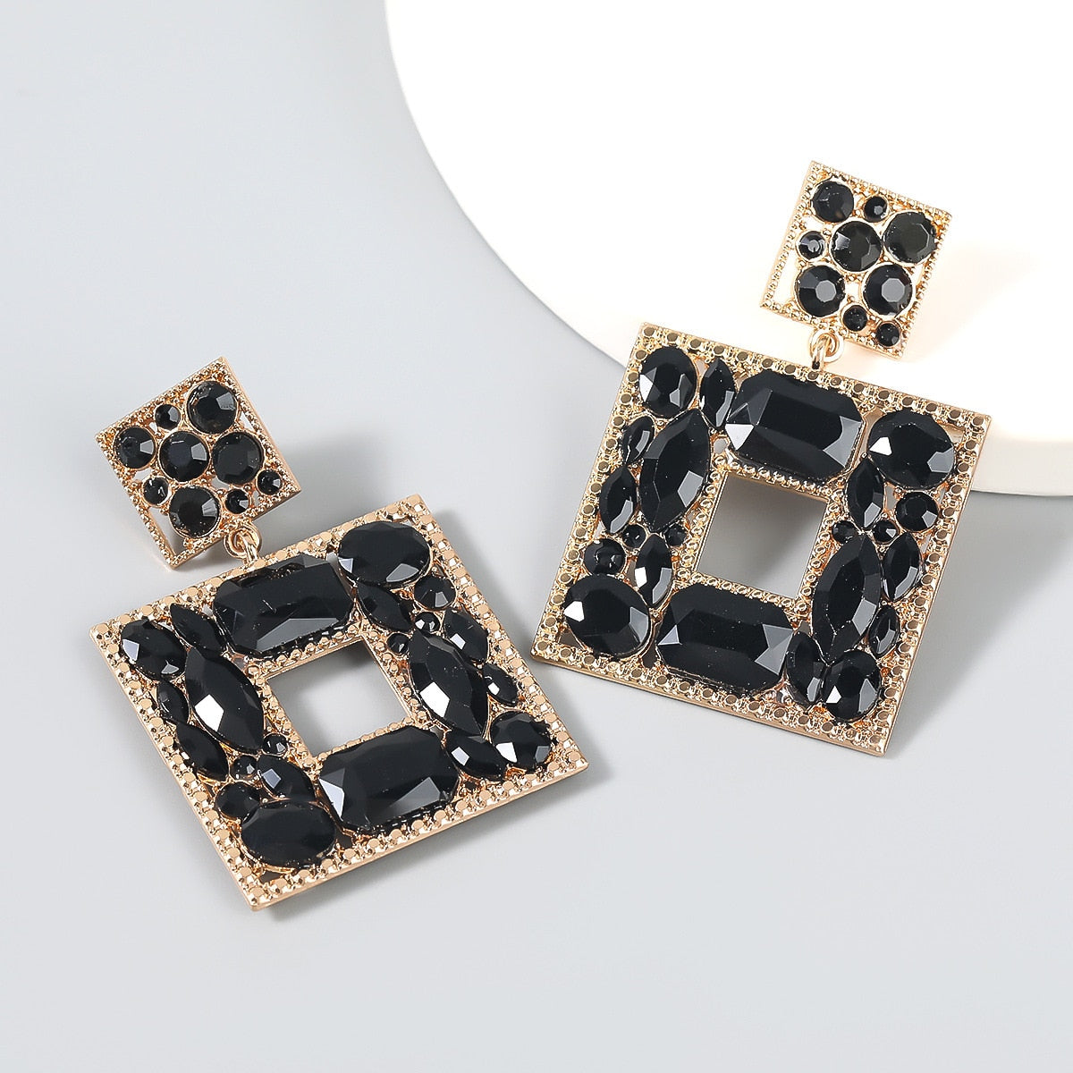 Crystal Statement Drop Earrings