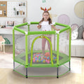55-Inch Kids' Trampoline with Safety Enclosure | Green