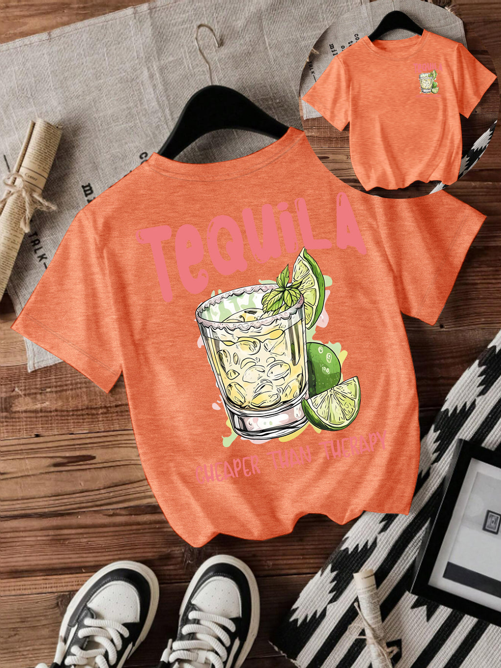Tequila Graphic Short-Sleeve Top