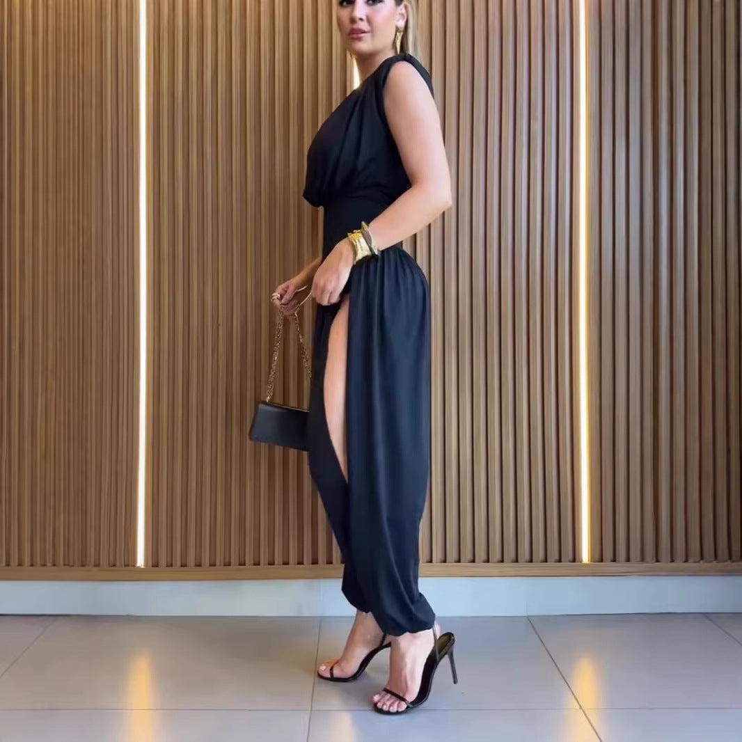 Printed Wide-Leg Jumpsuit
