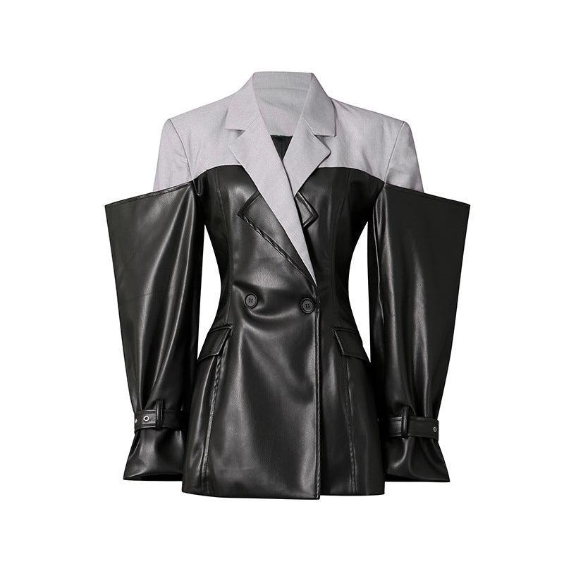 Asymmetrical Patchwork Blazer