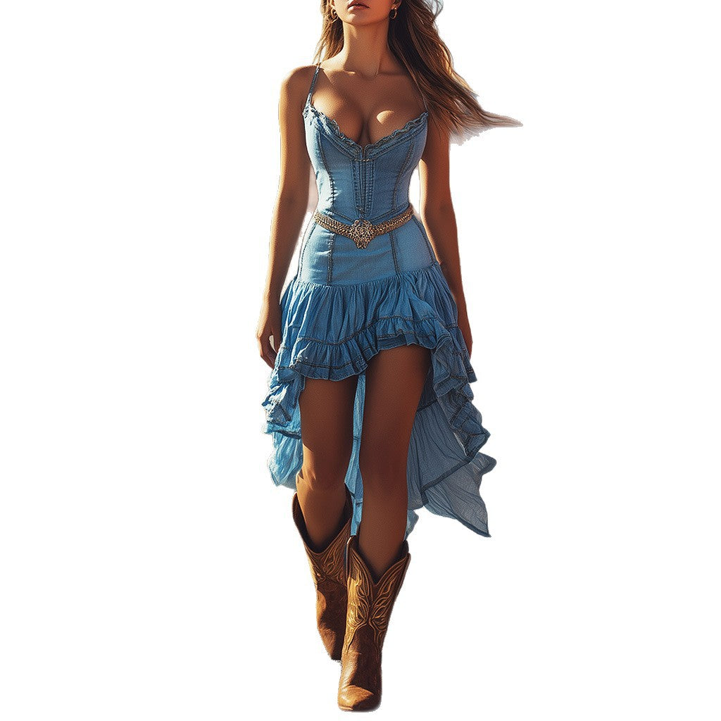 Vaquera Ruffle Strap Dress