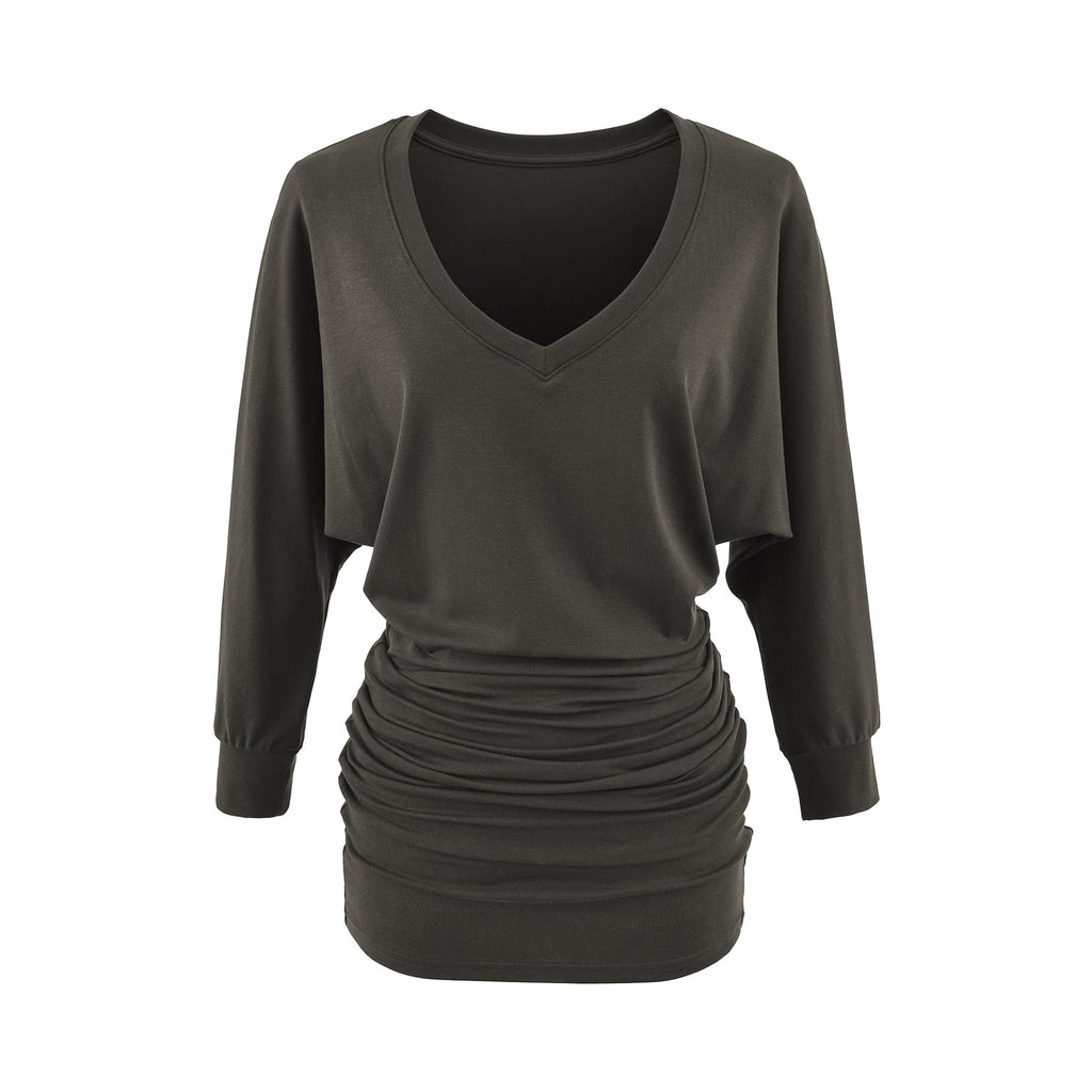 Color-Block High-Neck Knit Midi Dress