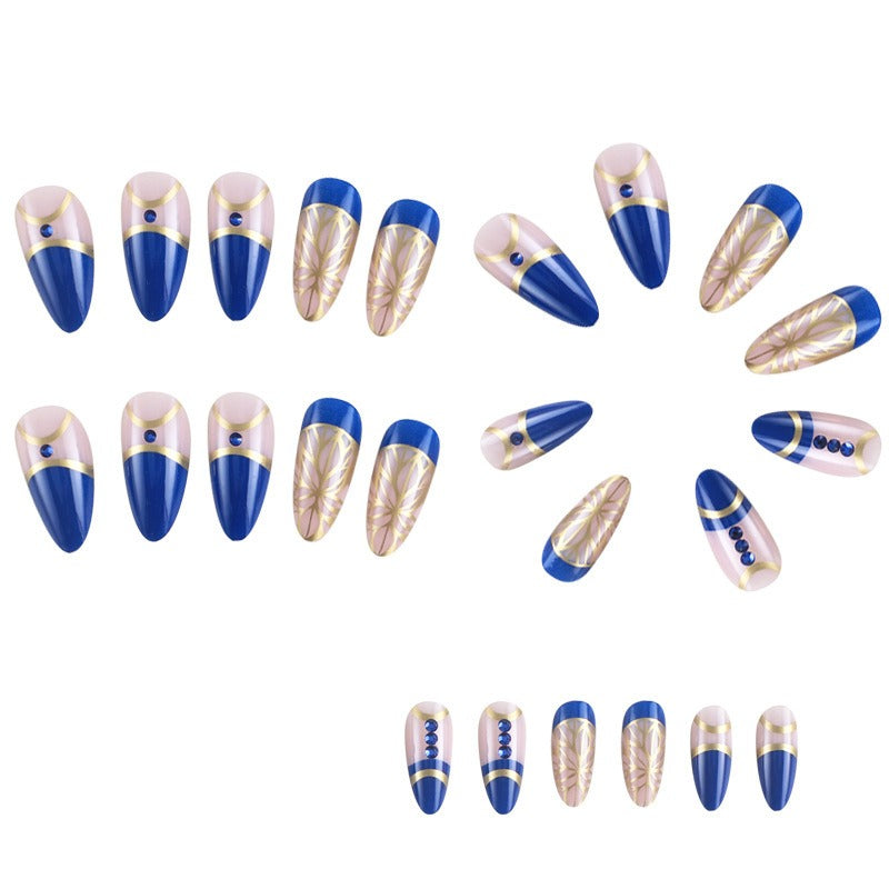 Palace Crystal Gold-Foil Press-On Nails