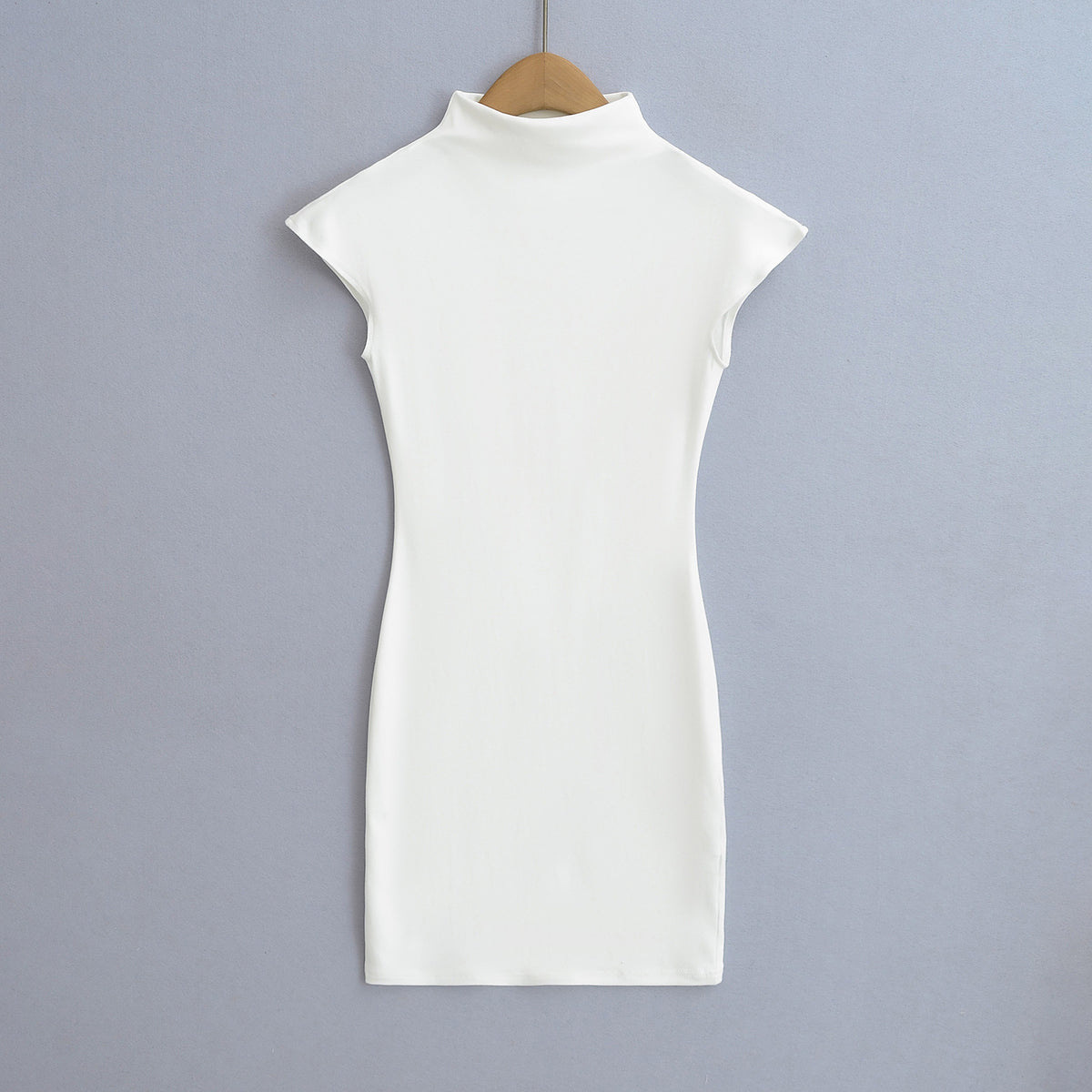 Elastic Fitted Short Sleeve Bodycon Mini Dress
