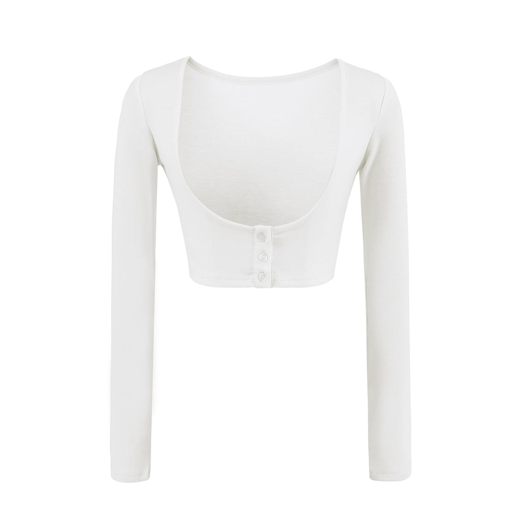 Slim V-Neck Cropped Knit Cardigan