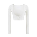 Slim V-Neck Cropped Knit Cardigan