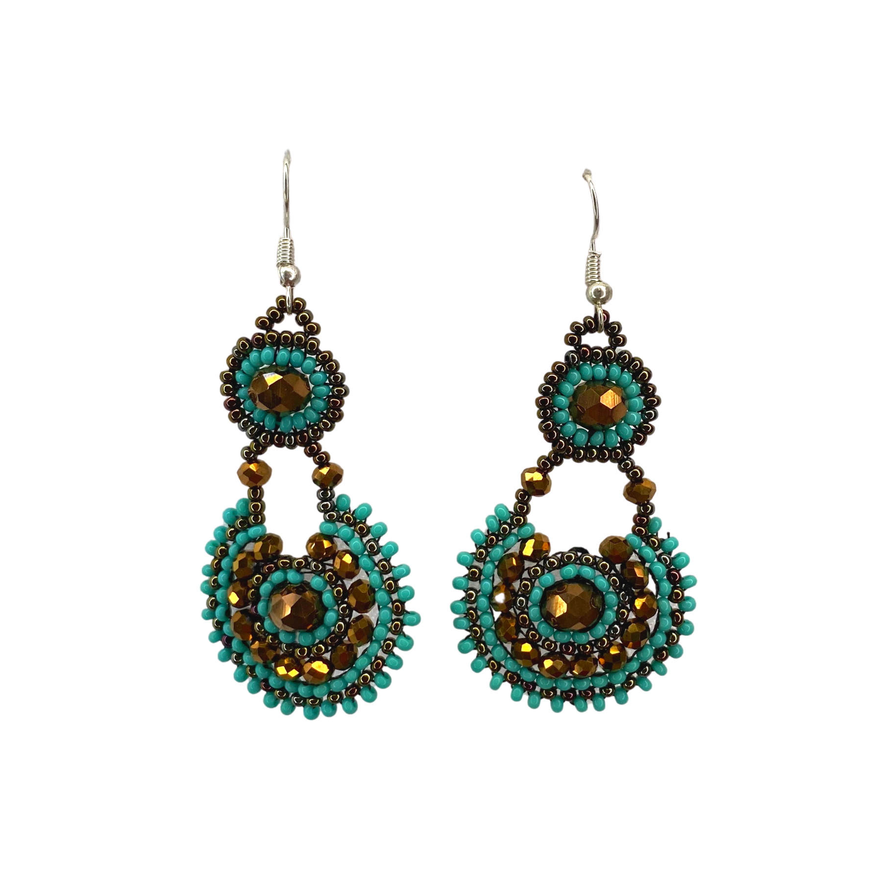 Chloe Seed Bead Handmade Circle Earrings - Guatemala