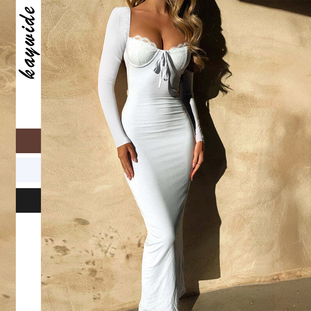 Long Sleeve Bodycon Maxi Dress for Women