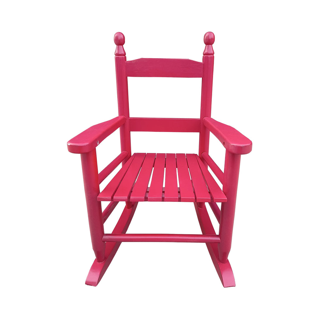 Children's rocking red chair Indoor or Outdoor -Suitable for kids-Durable Solid Wood