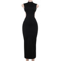 Sleeveless High-Neck Maxi Dress