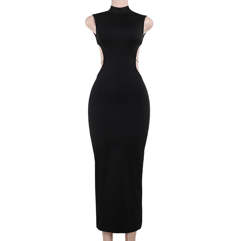 Sleeveless High-Neck Maxi Dress