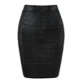 Elegant Fitted Knit Midi Skirt