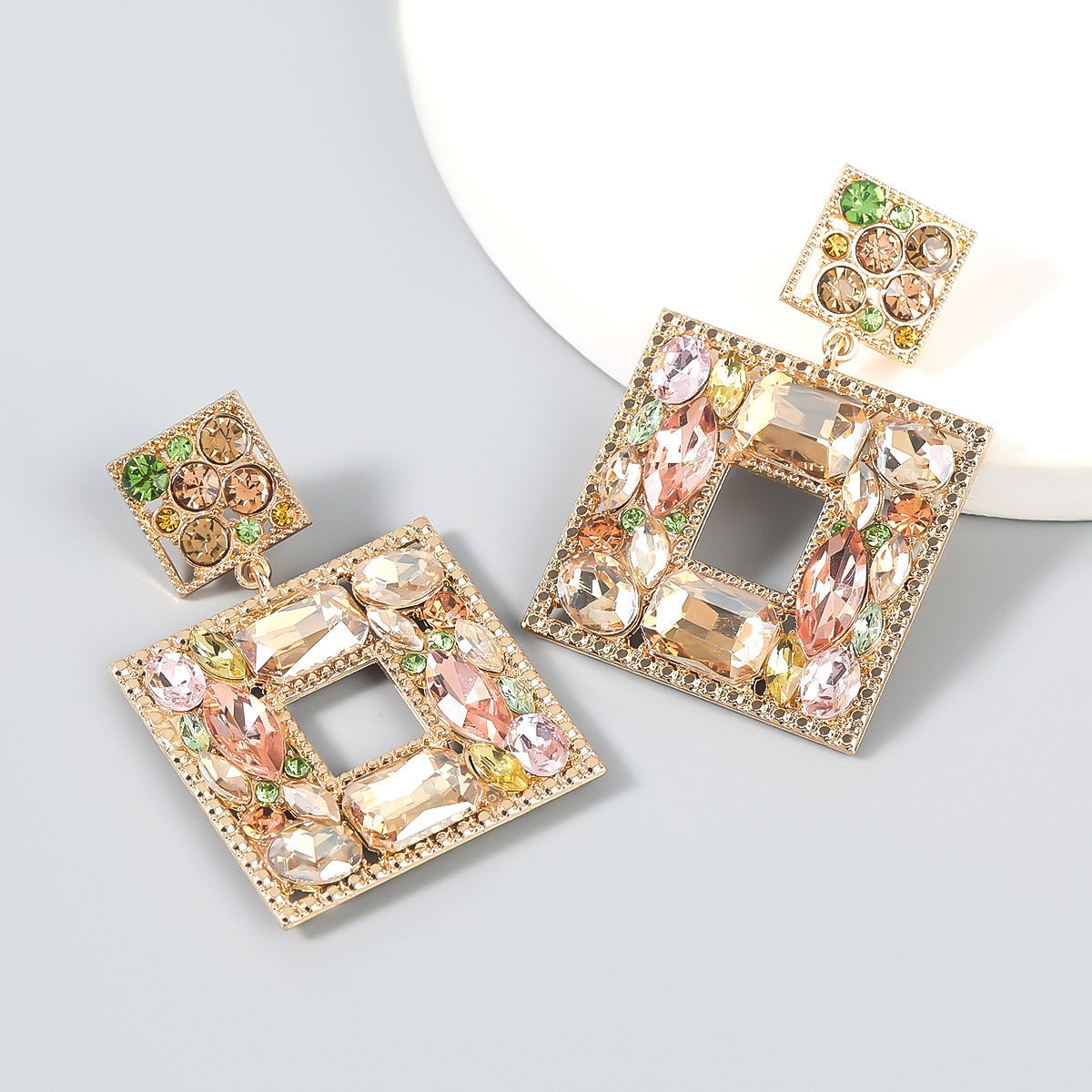 Crystal Statement Drop Earrings