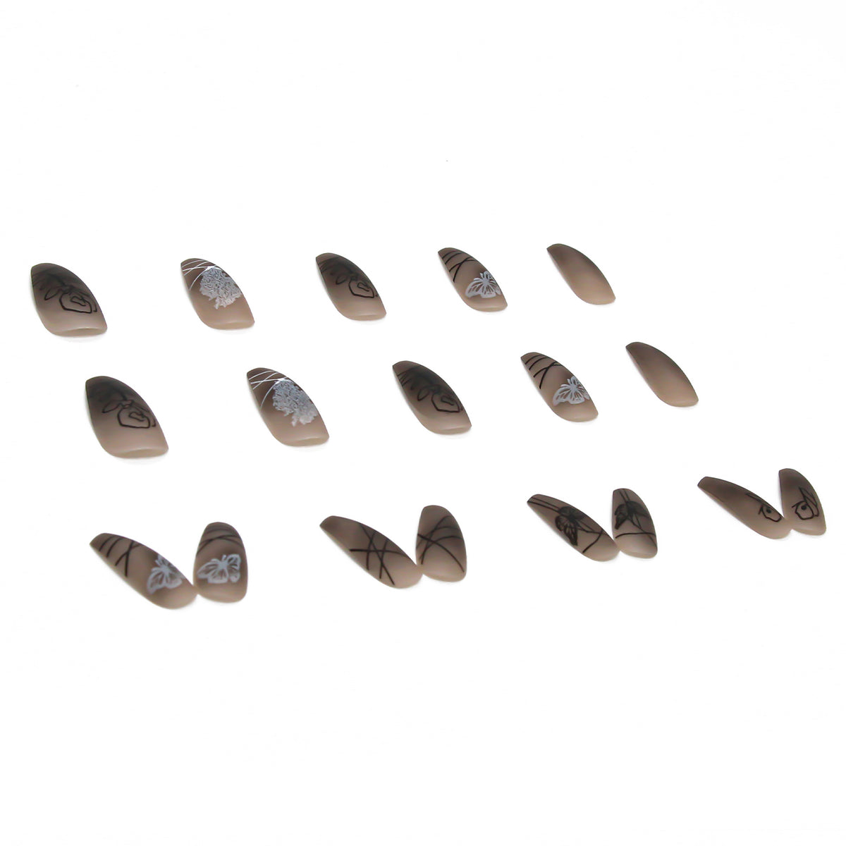 Dark Butterfly Ballet Press-On Nails