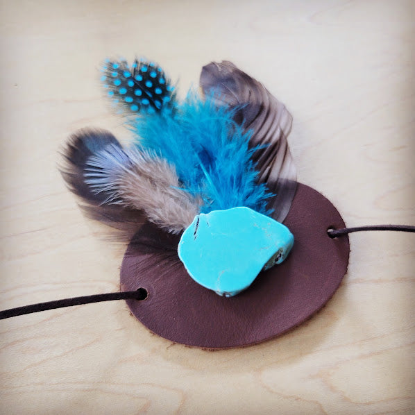 Boho Western Felt Hat w/ Choice of Turquoise Hat Accent-Bone 981c