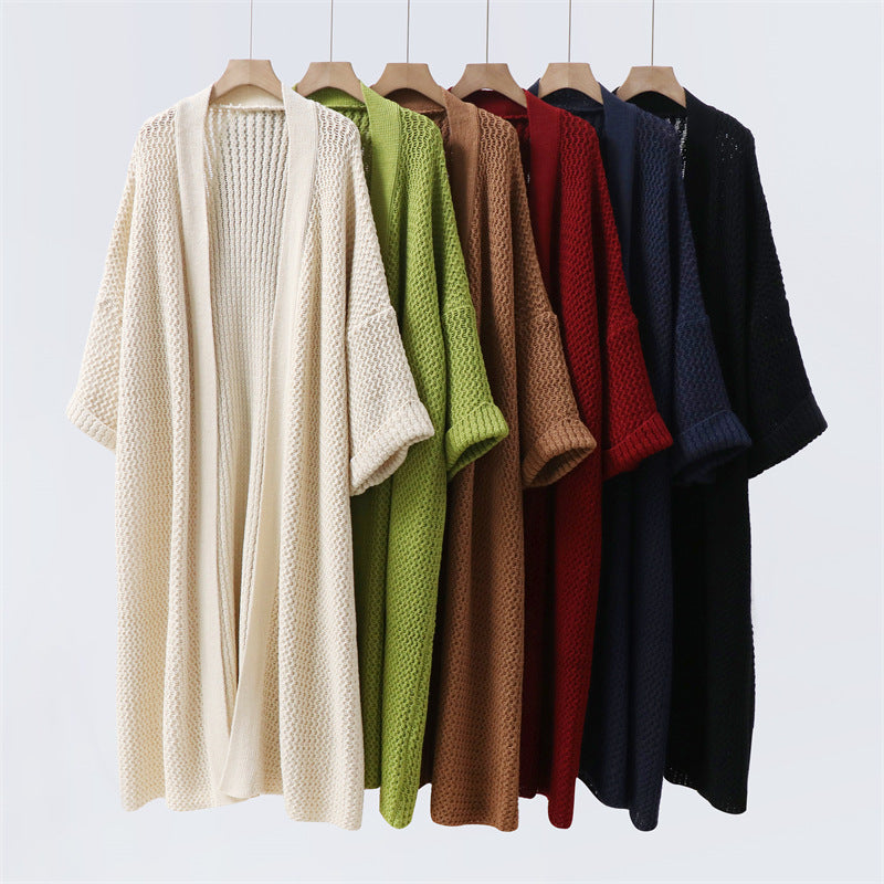 Long loose sweater jacket