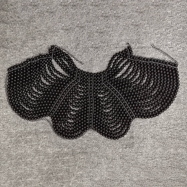 Pearl Beaded Backless Statement Top
