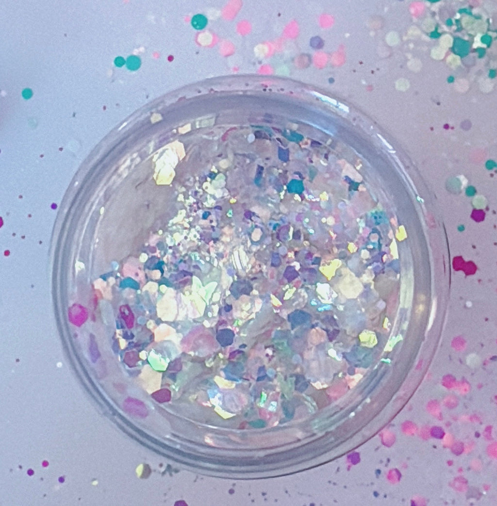 Unicorn Rave Ice Blue — Chunky Iridescent Glitter
