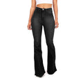 Stretch slim fit wide leg jeans for women