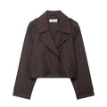 Cropped Double-Breasted Trench Coat