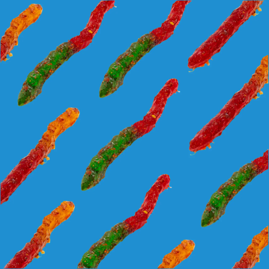 Fiesta Candy Gummy Worms with Chamoy