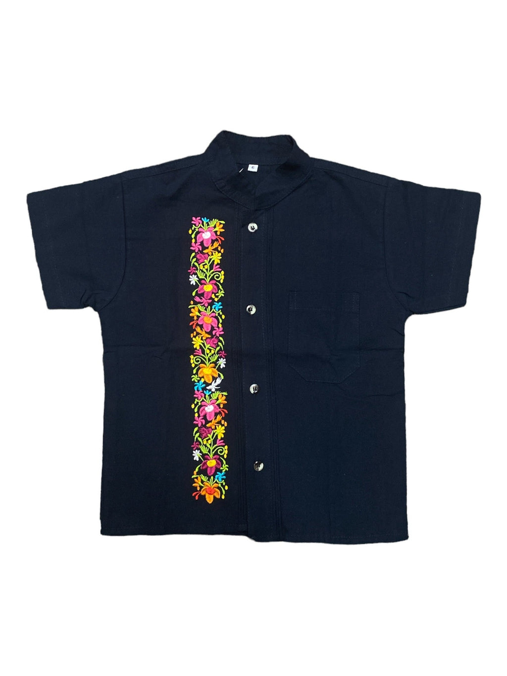 Mexican Boys Navy Guayabera Cancun