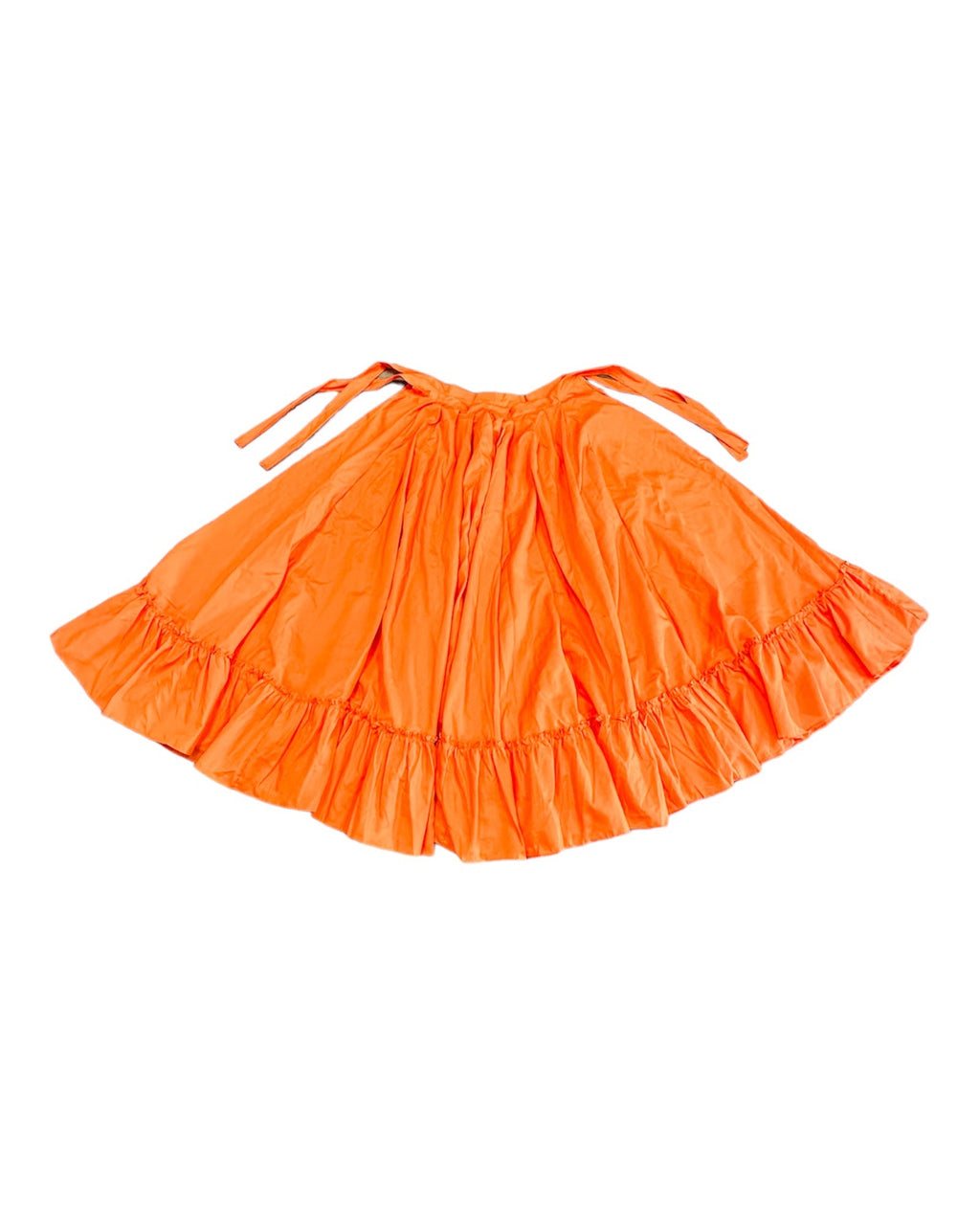Orange Folklórico Skirt — Solid Color