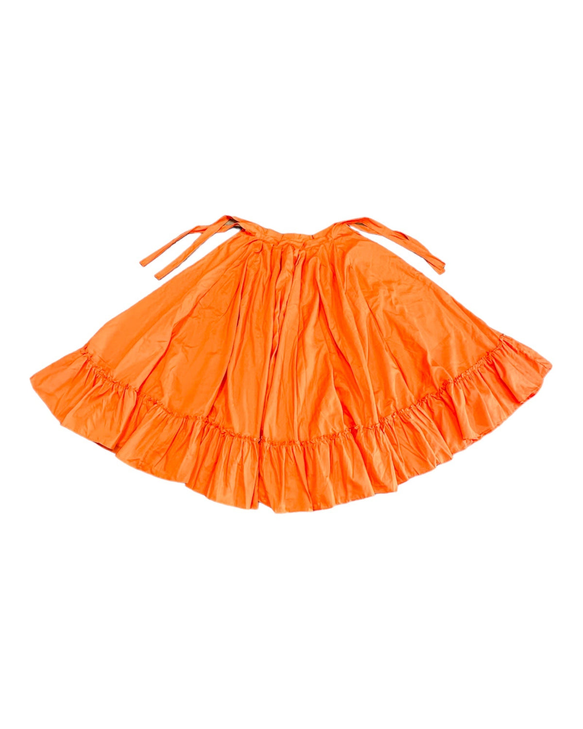 Orange Folklórico Skirt — Solid Color