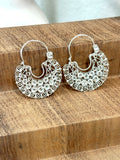 Mexican filigree hoop earrings Sterling silver .925 | Authentic Mexican jewelry for woman